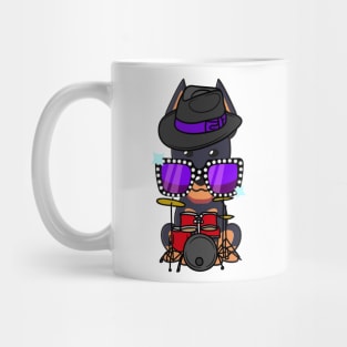 Cute Alsatian jamming on the drums Mug